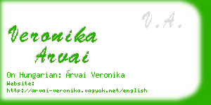 veronika arvai business card