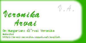 veronika arvai business card